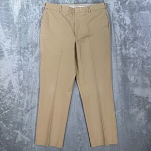 Flying Cross Uniform Dress Pants Men's Size 37x30 Tan Wool Blend Trousers